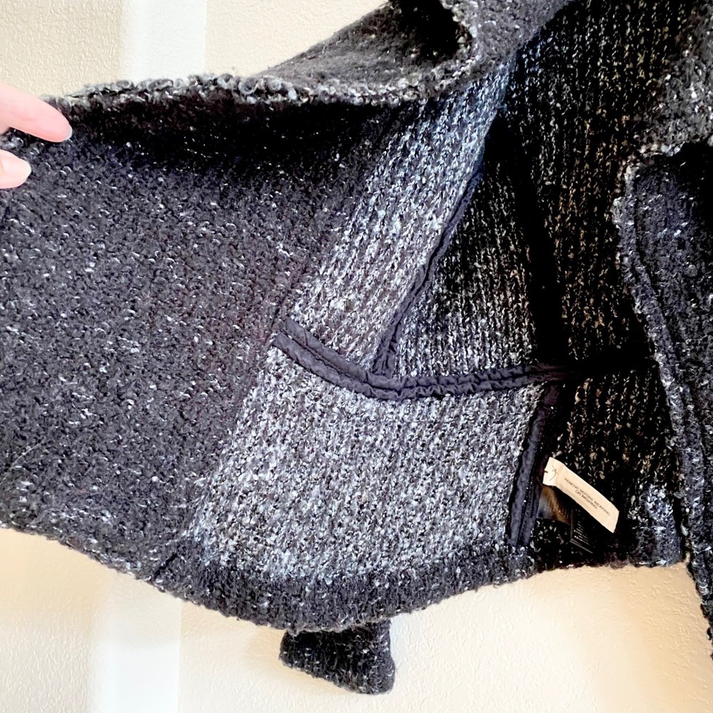 Ann Taylor Black Flecked Knit Open Blazer - Picture 2 of 12